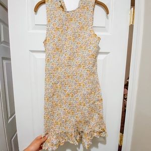 Smocked Mini Floral Dress
